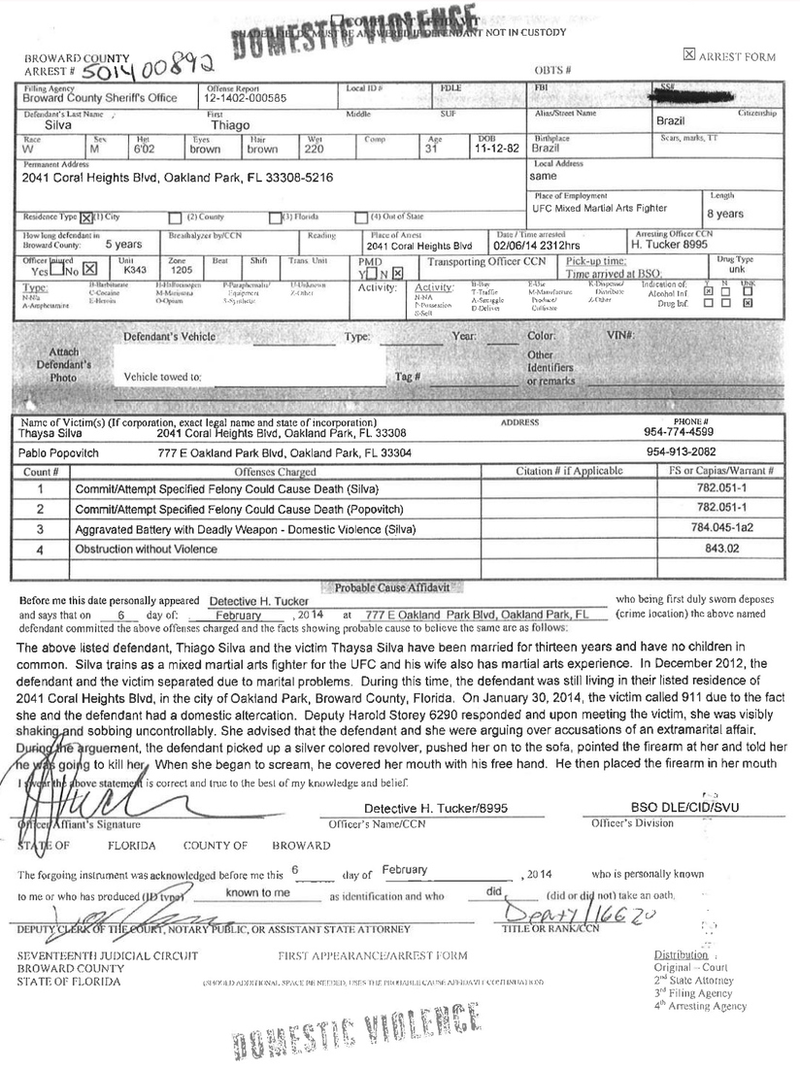 Illustration for article titled UFC Welcomes Back Alleged Domestic Abuser Thiago Silva With Open Arms